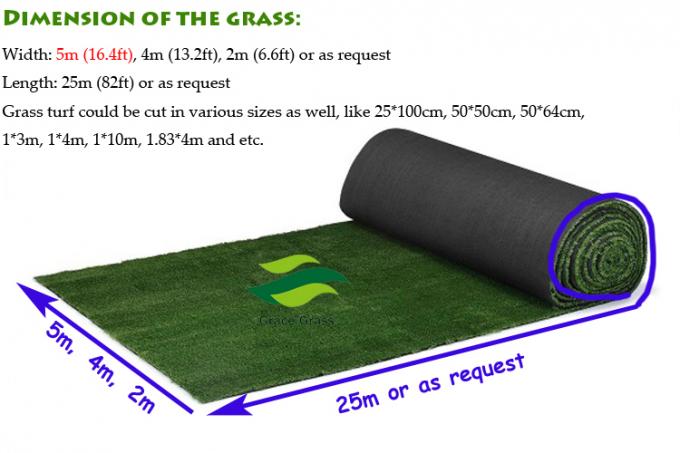 承認される実質の見る贅沢な人工的な草の庭紫外線抵抗力がある40mm SGS